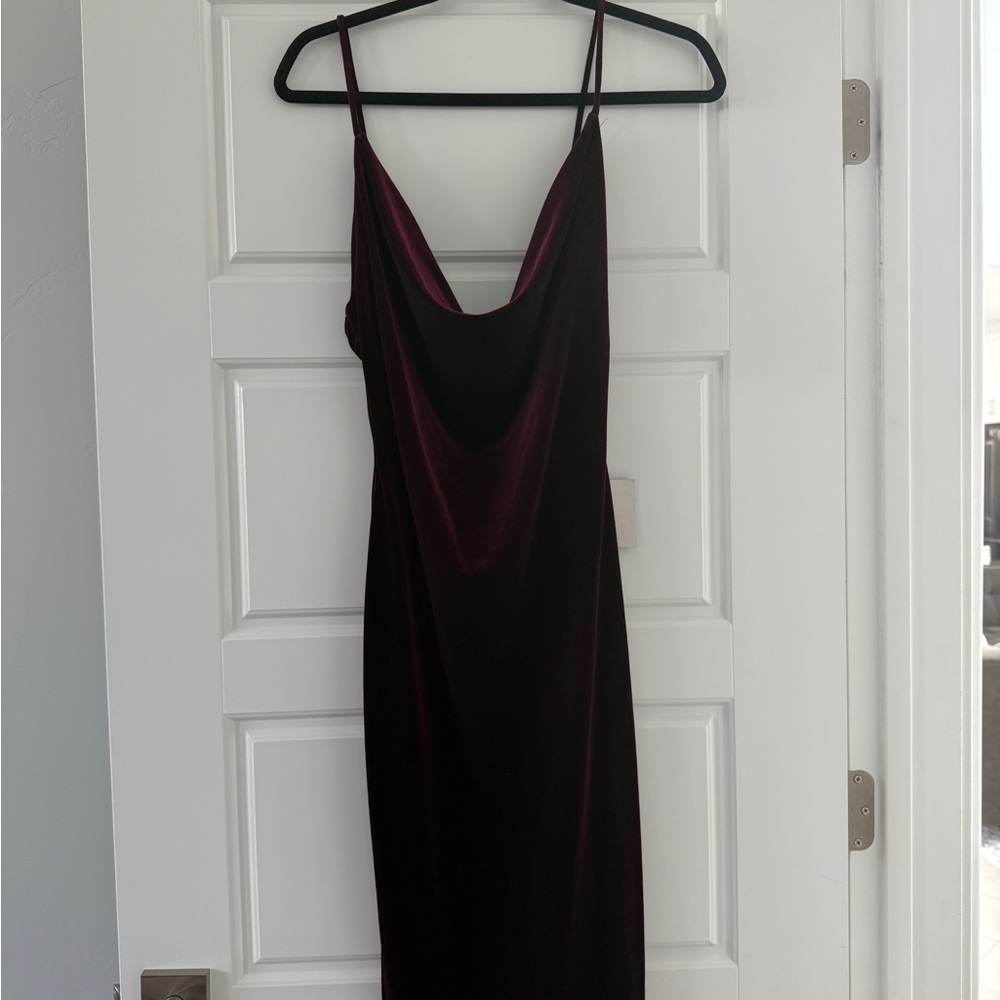 Elegant Burgundy Slip Dress